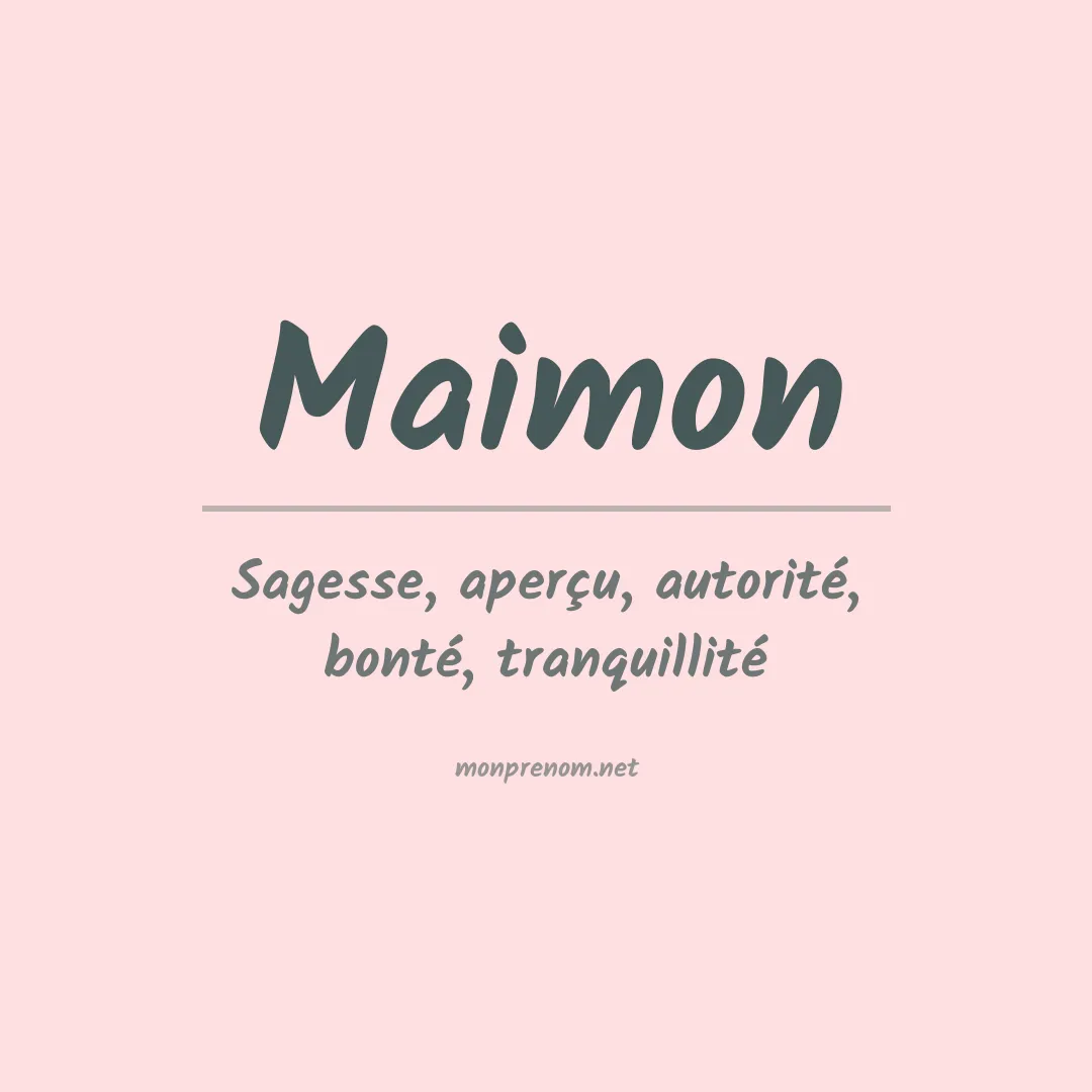 Prénom Maimon