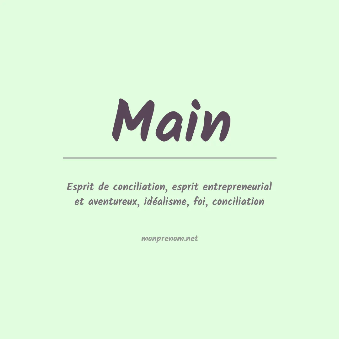 Prénom Main
