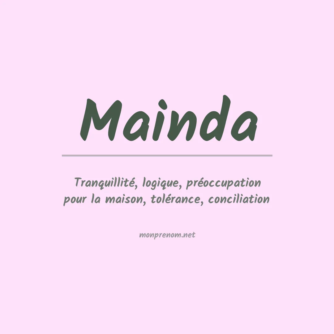 Signification du prénom Mainda