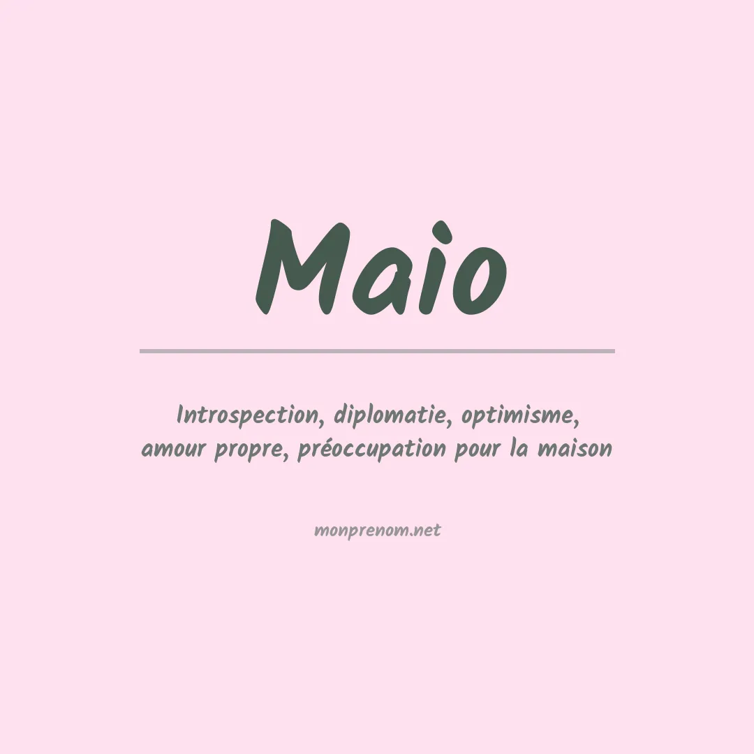 Prénom Maio