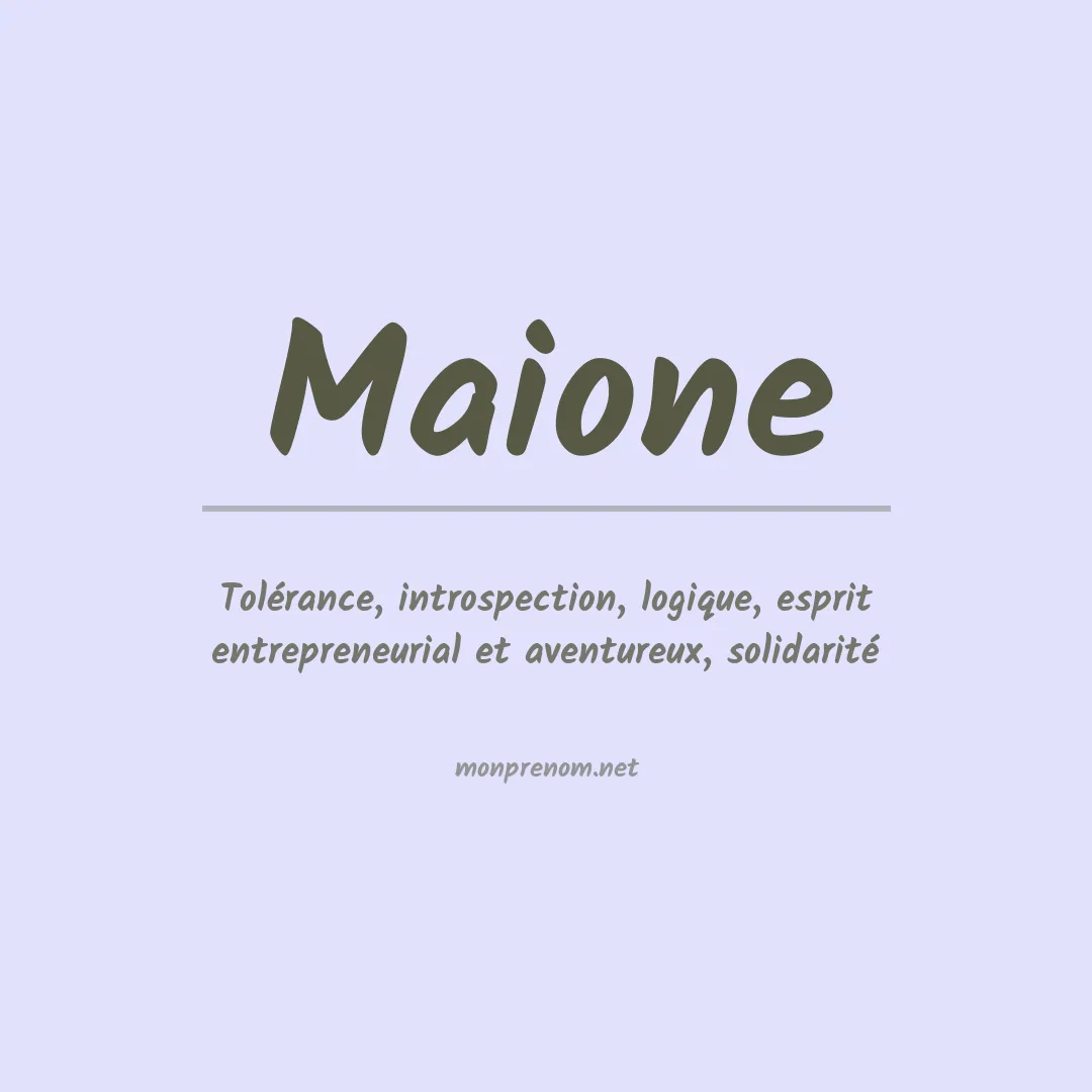 Prénom Maione