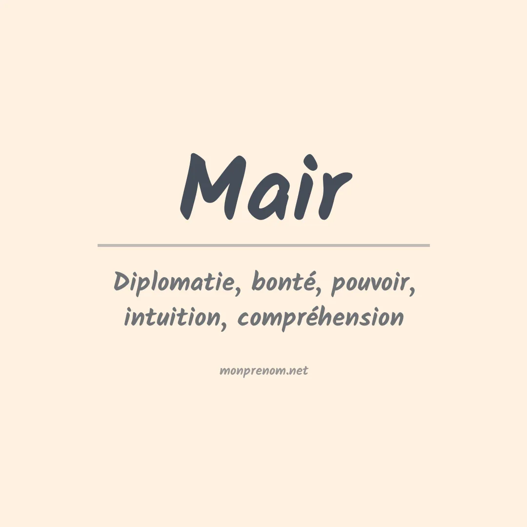 Prénom Mair