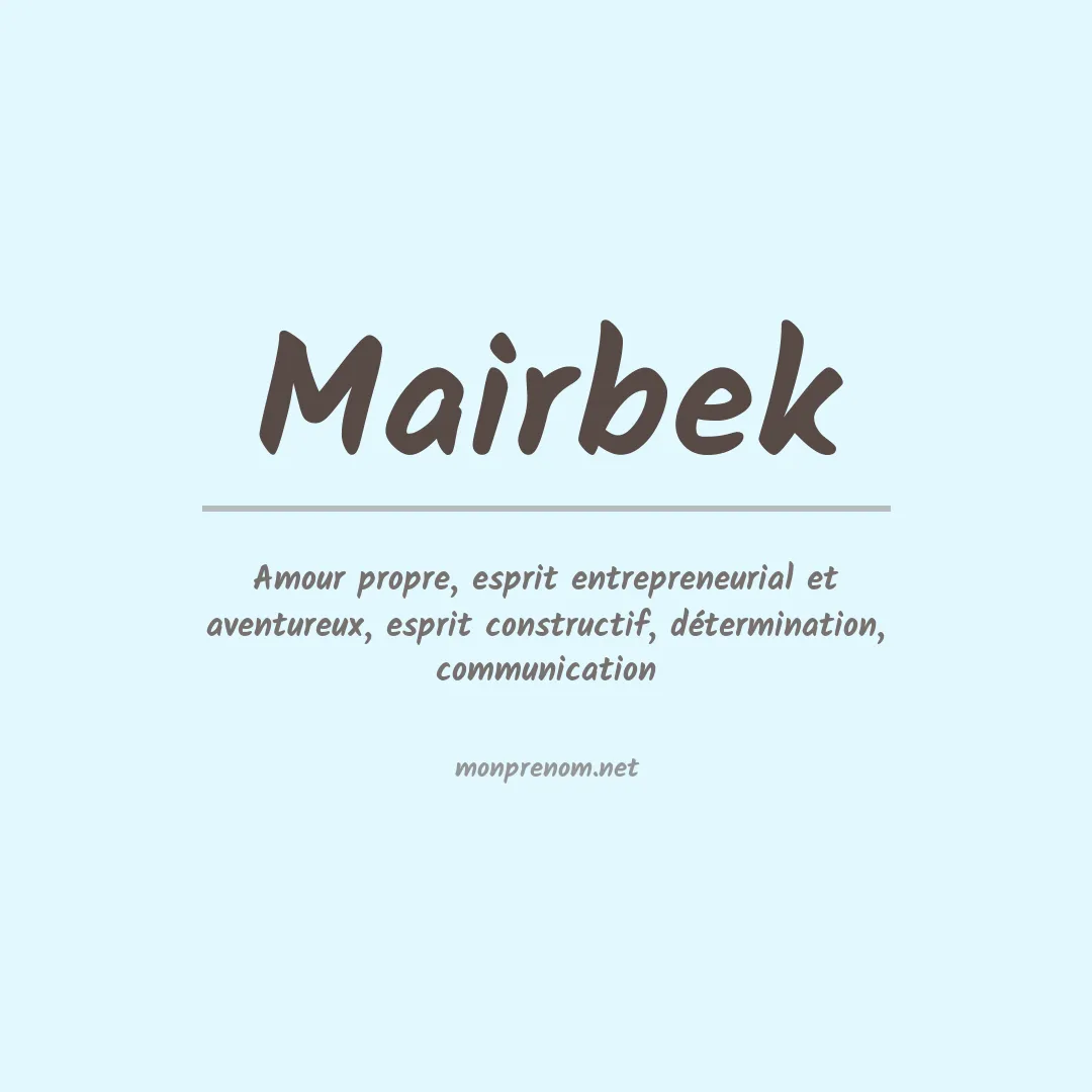 Prénom Mairbek