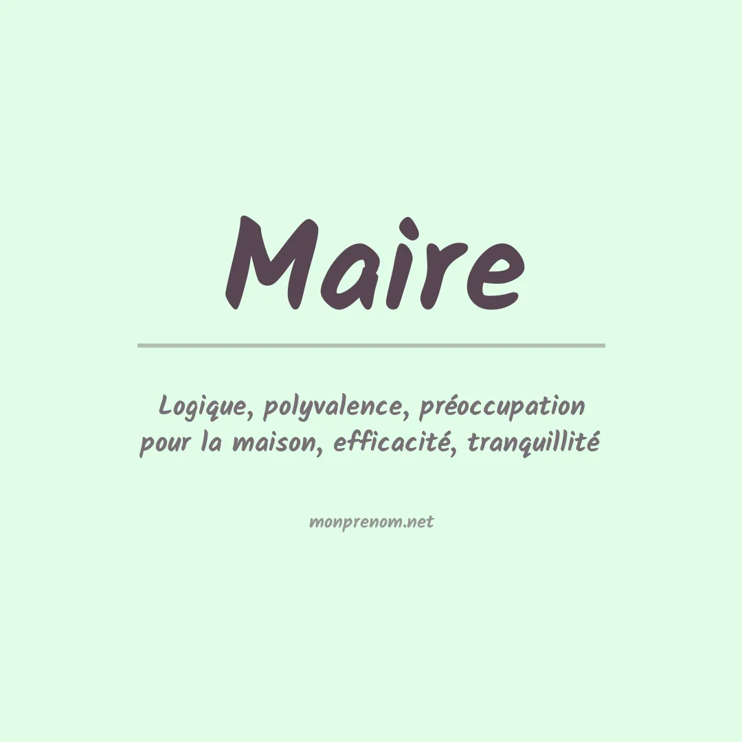 Prénom Maire