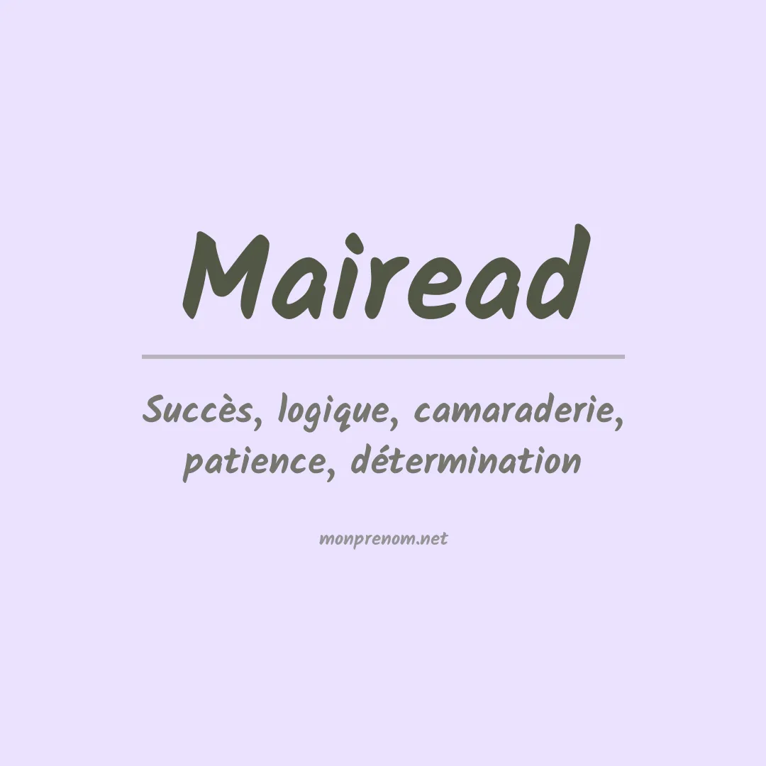 Signification du prénom Mairead