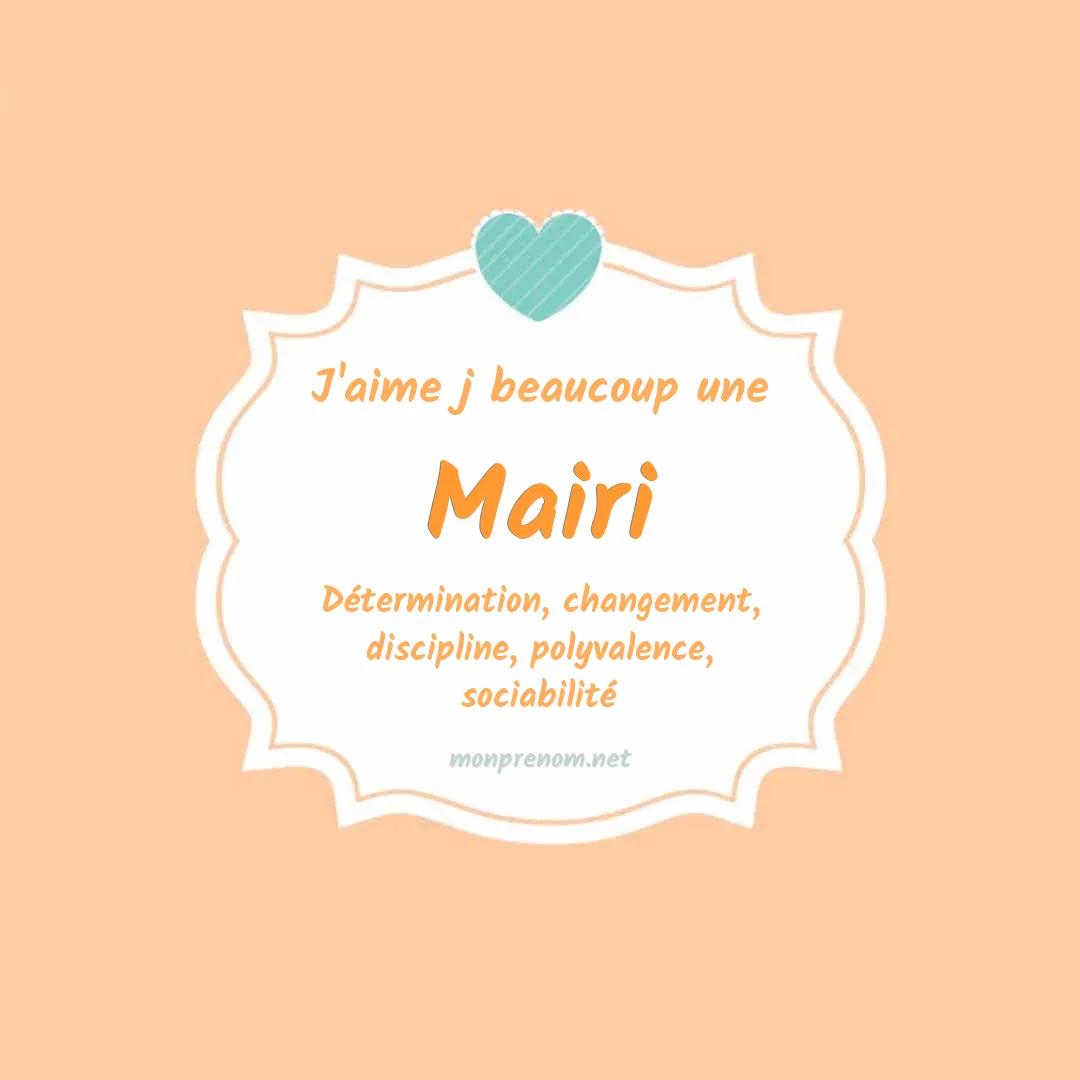 J'aime beaucoup Mairi