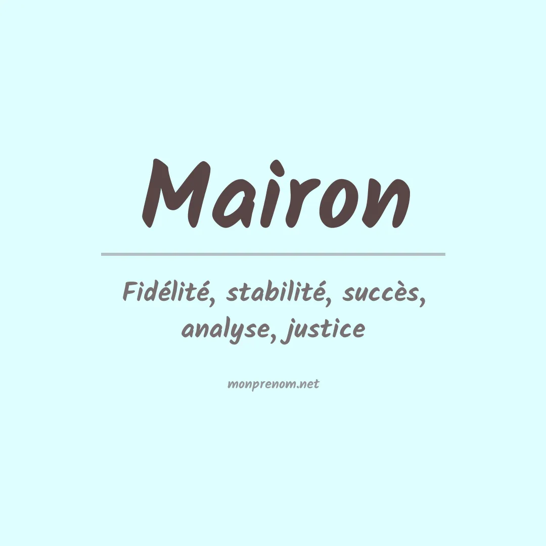 Prénom Mairon