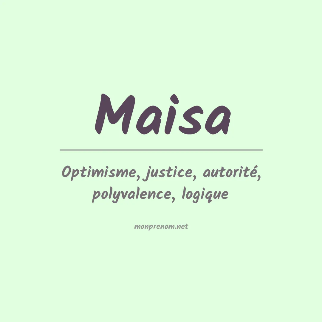 Prénom Maisa