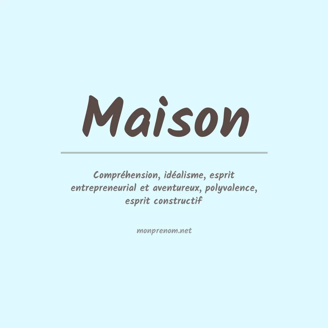 Prénom Maison