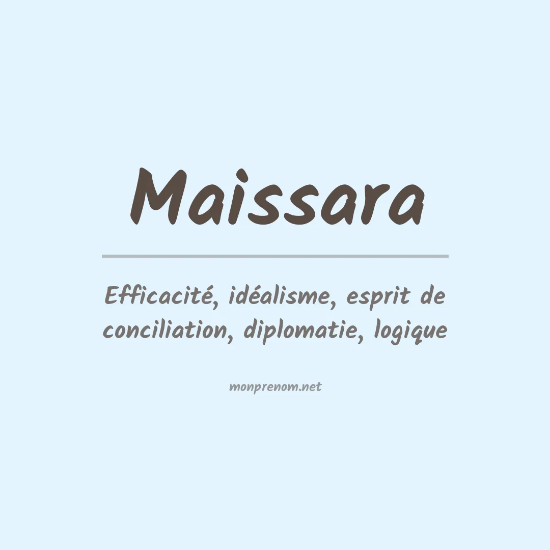 Signification du prénom Maissara
