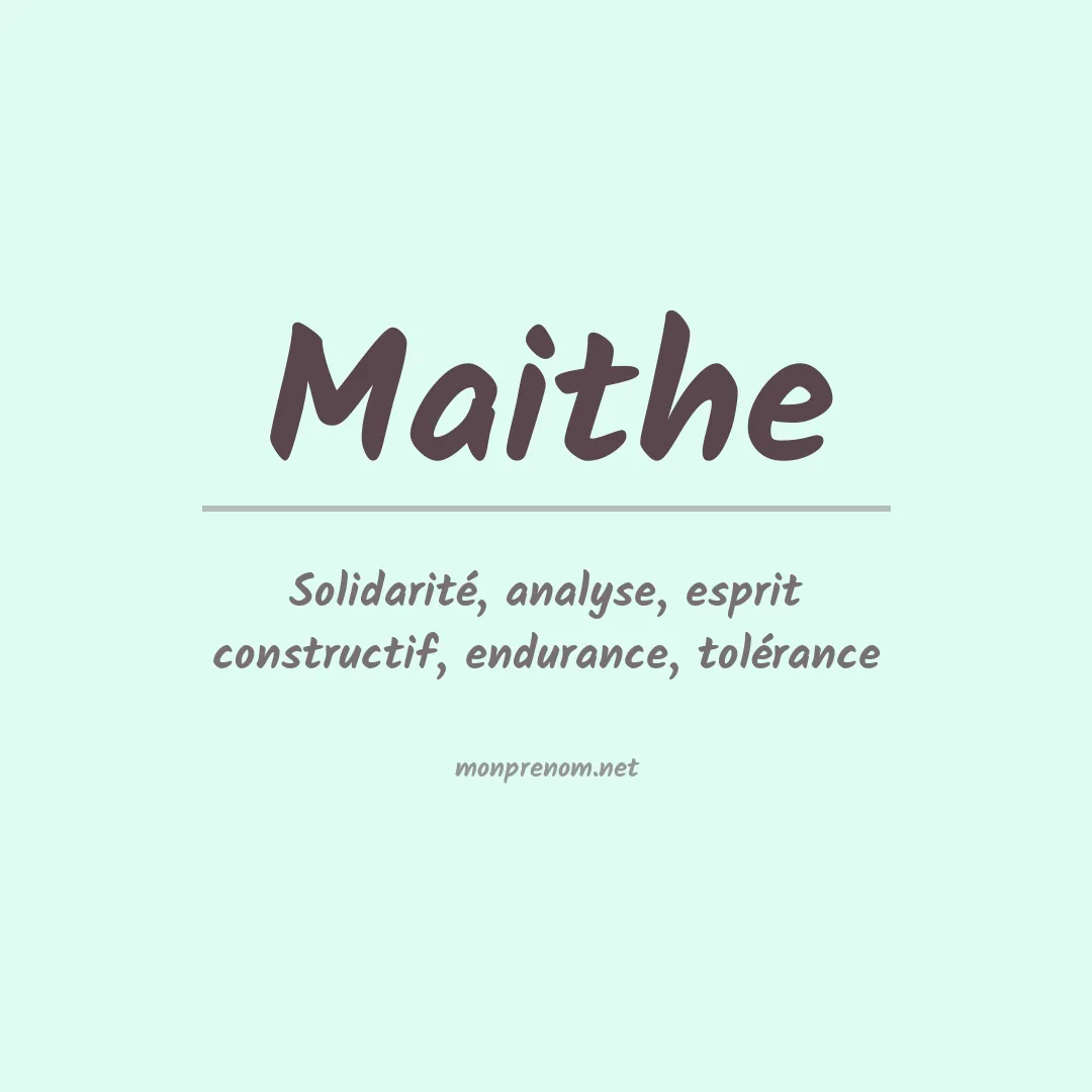 Prénom Maithe