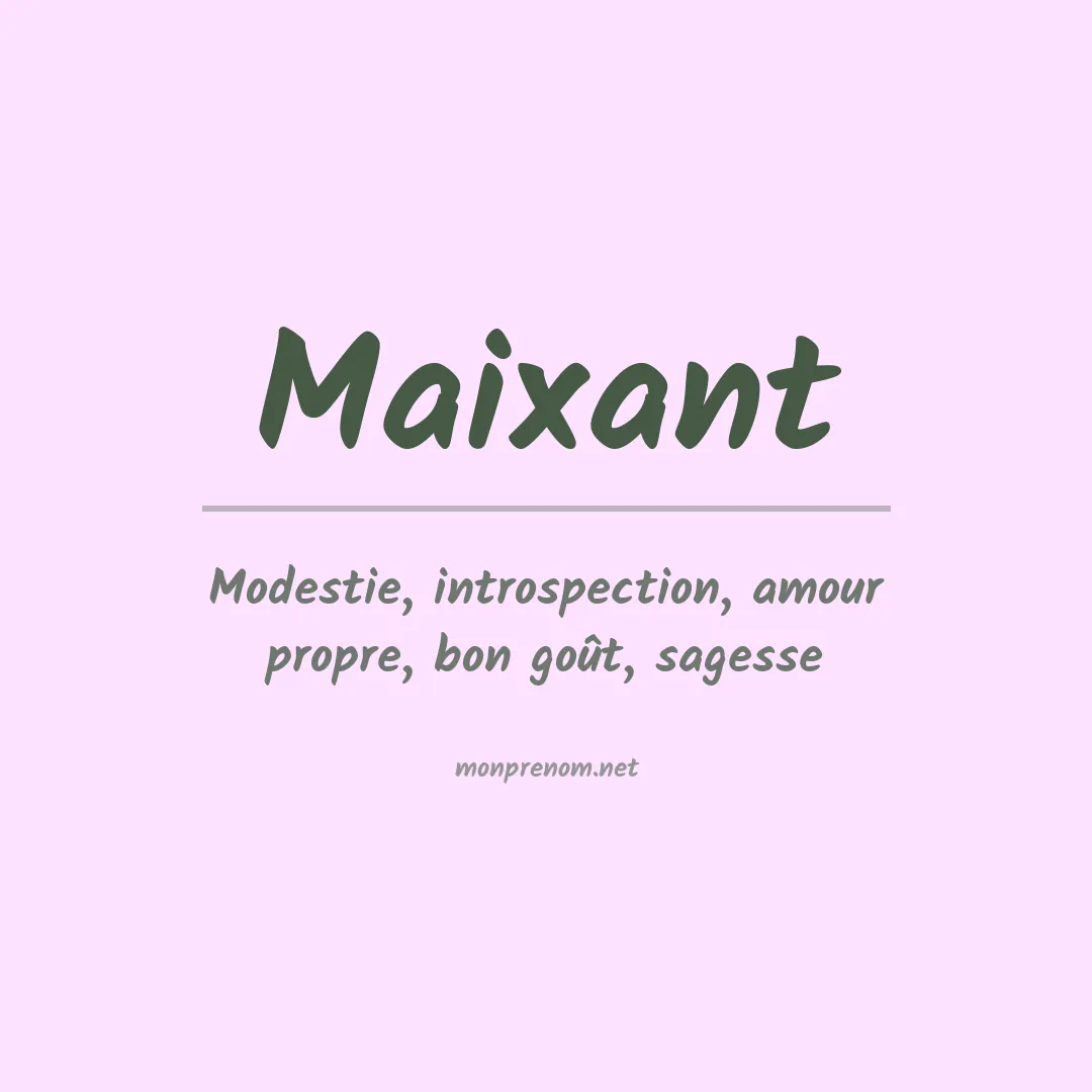 Prénom Maixant