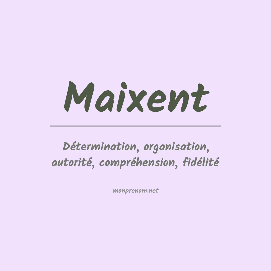 Signification du prénom Maixent