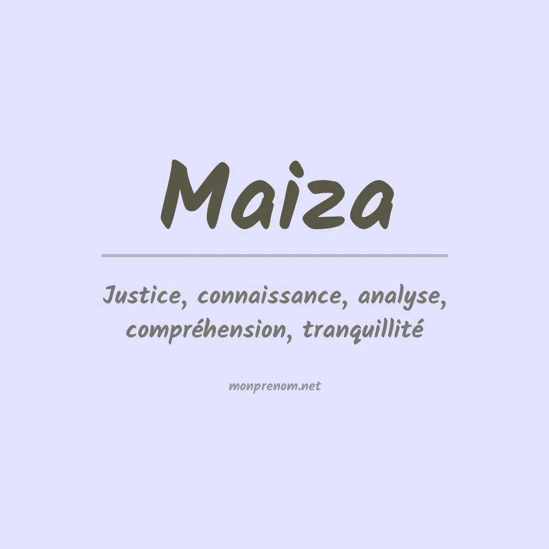 Prénom Maiza