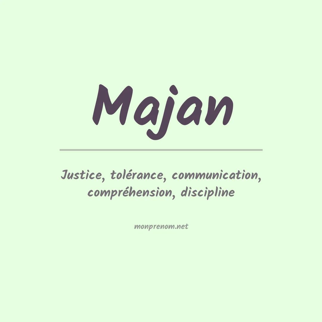 Signification du prénom Majan