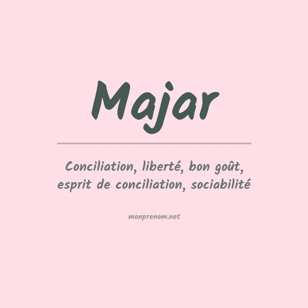Signification du prénom Majar