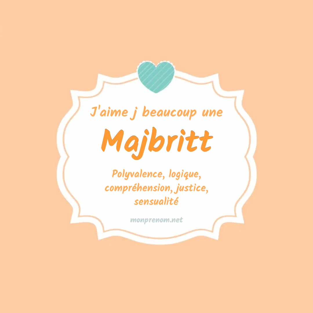 J'aime beaucoup Majbritt
