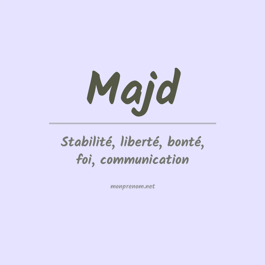 Signification du prénom Majd