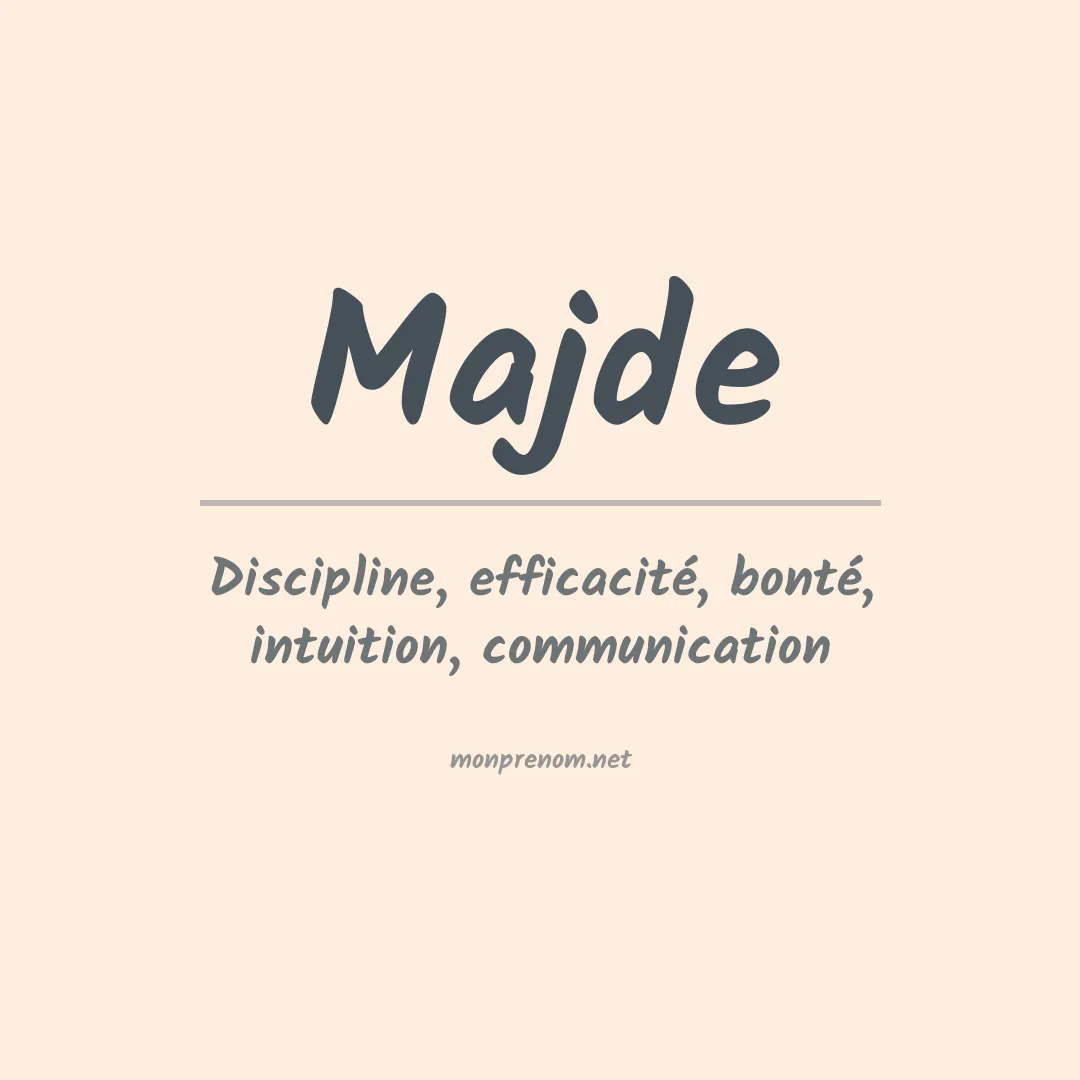 Signification du prénom Majde