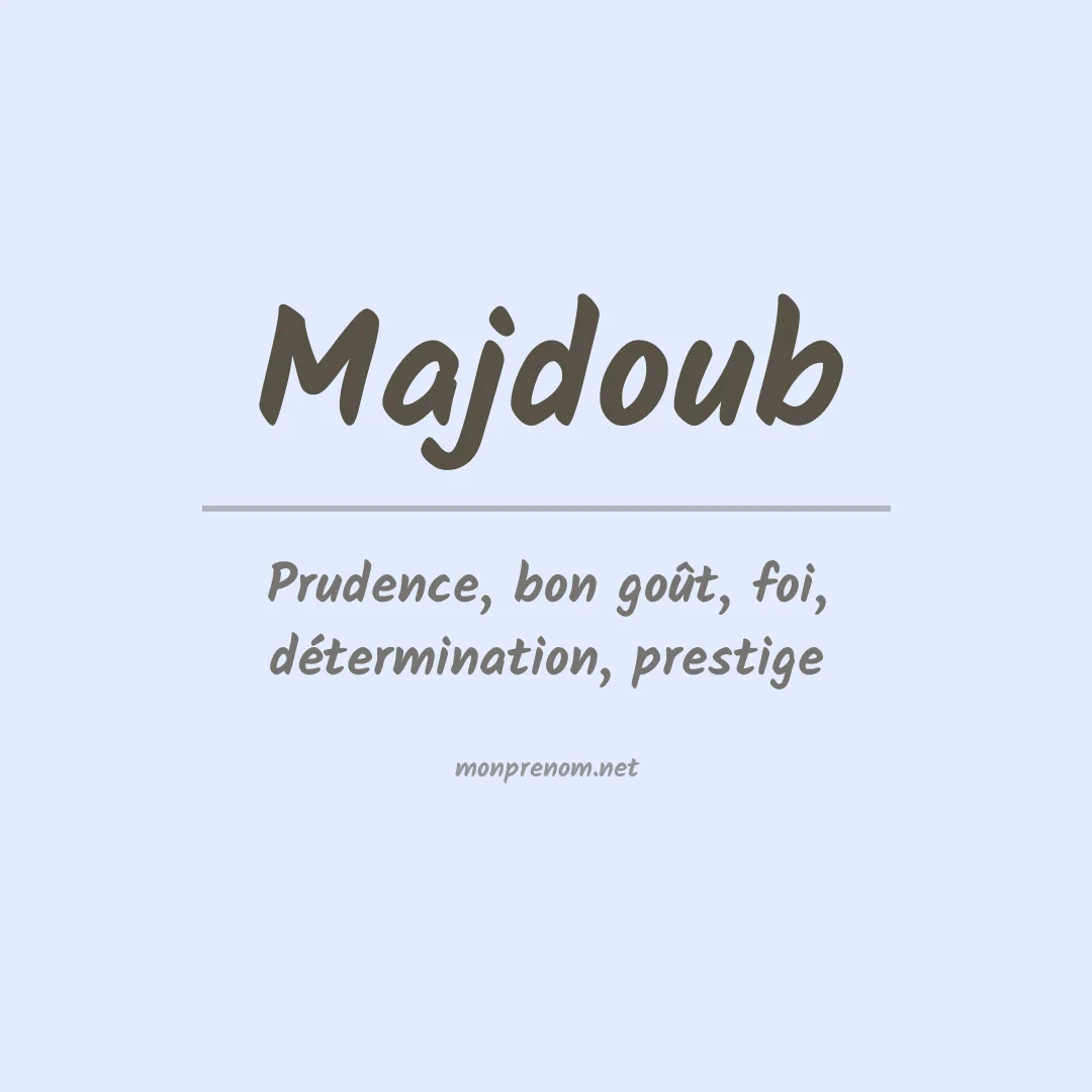 Prénom Majdoub