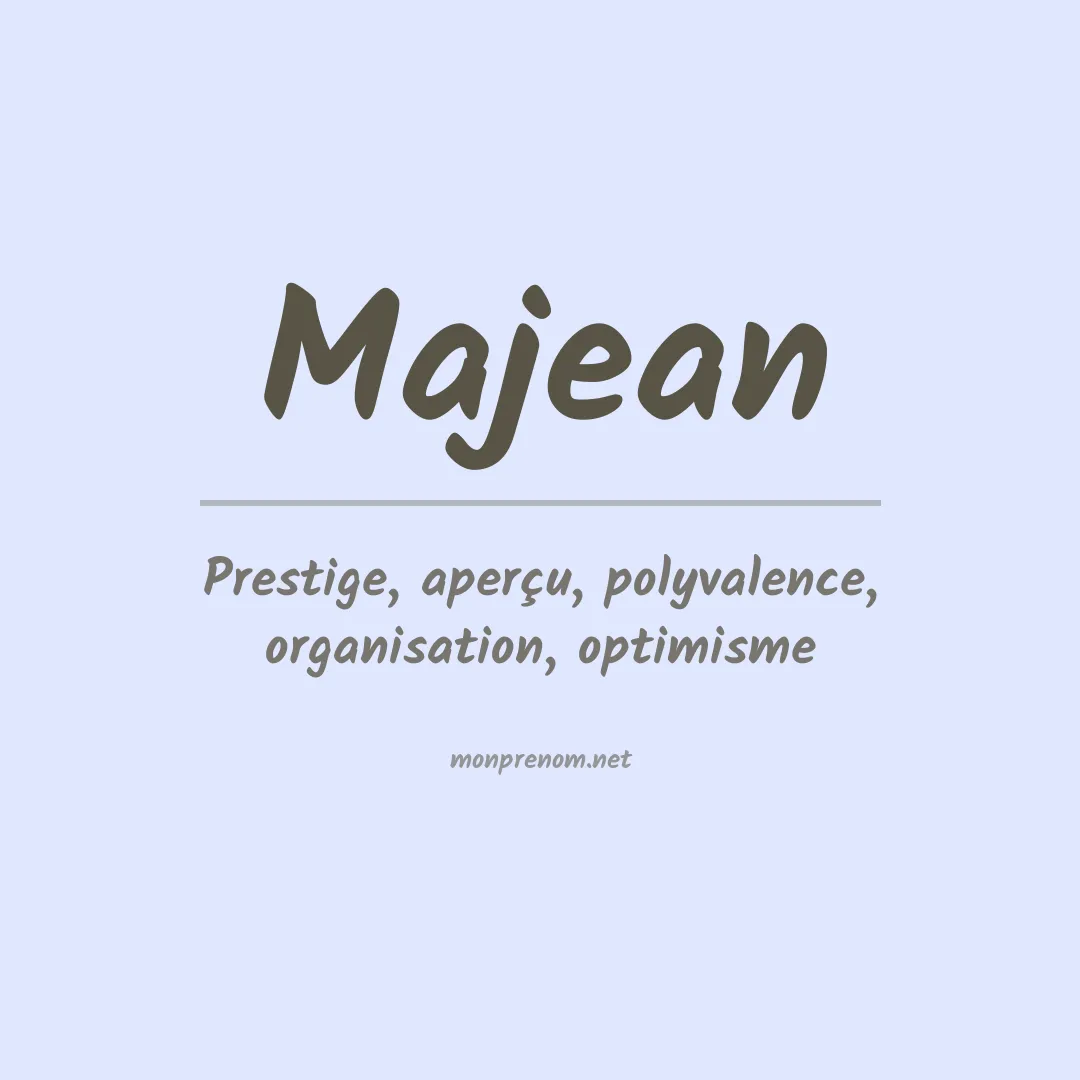 Signification du prénom Majean