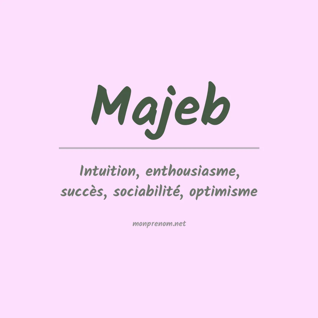 Signification du prénom Majeb