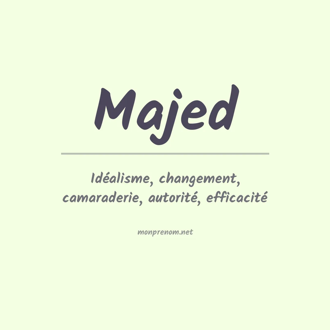 Signification du prénom Majed