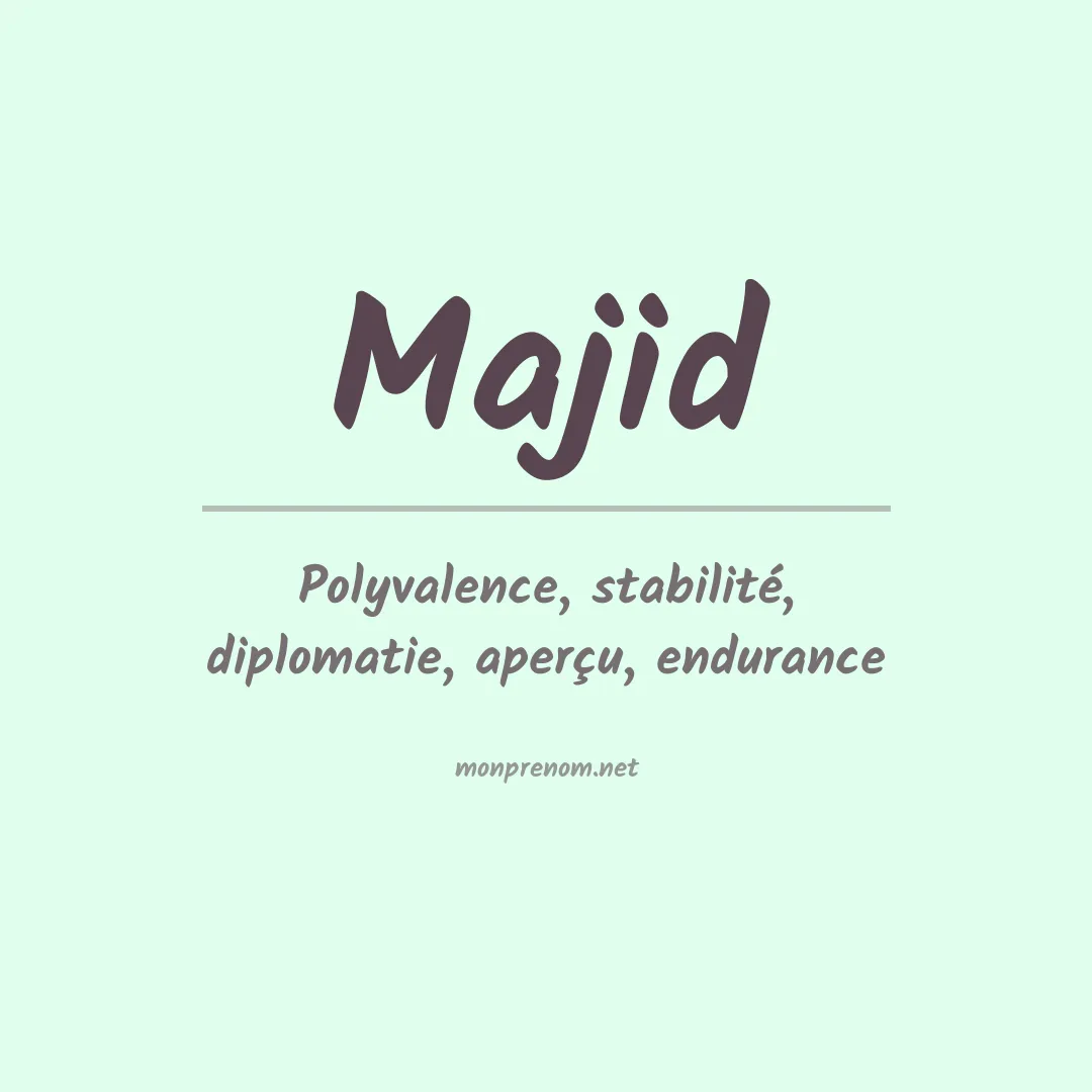 Prénom Majid