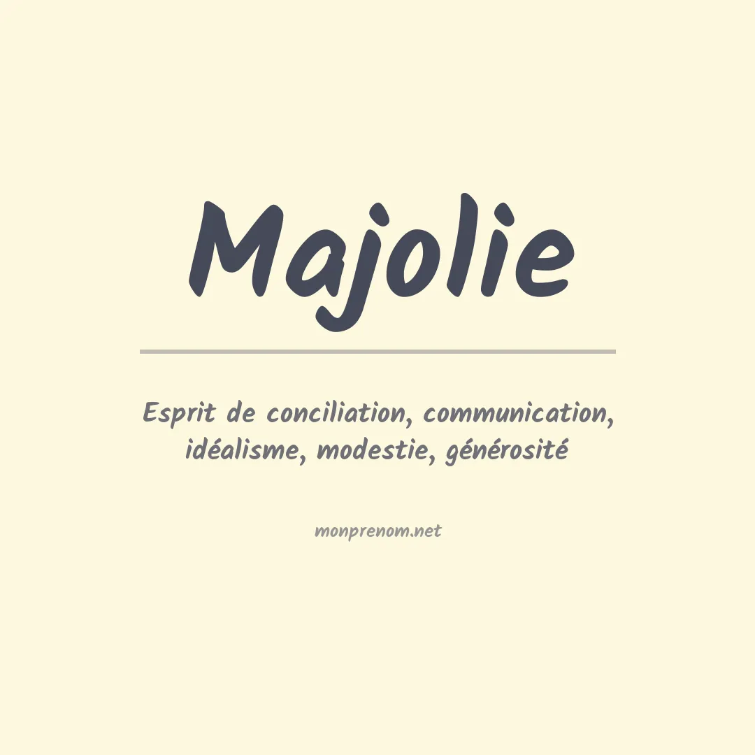 Signification du prénom Majolie
