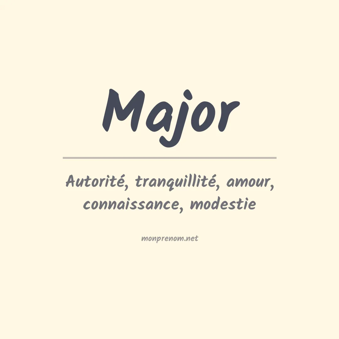 Prénom Major