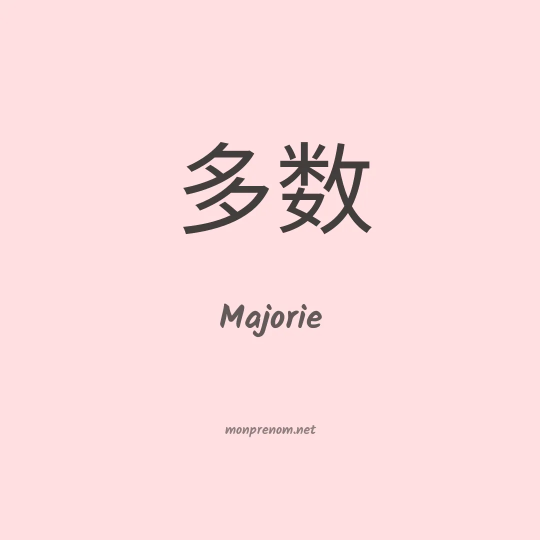 Majorie en chinois