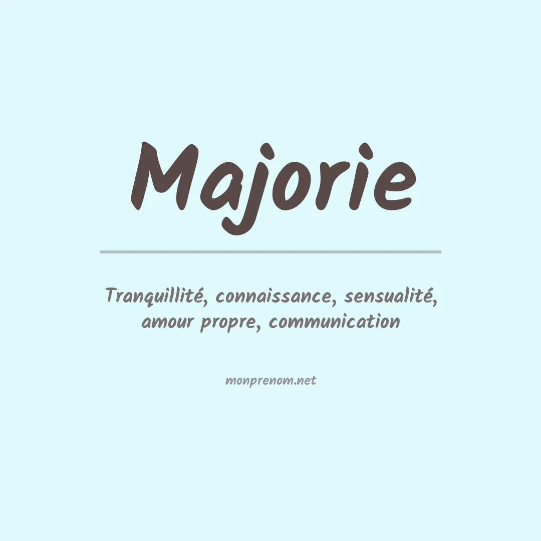 Prénom Majorie