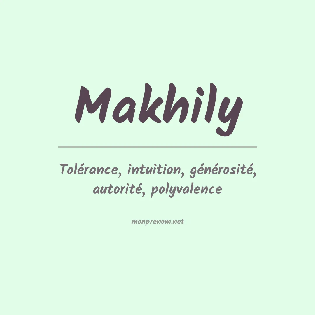 Prénom Makhily
