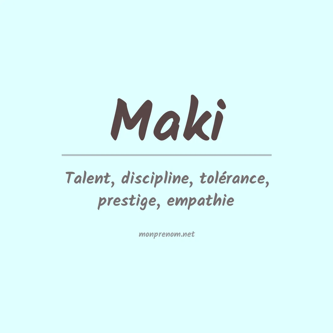 Prénom Maki
