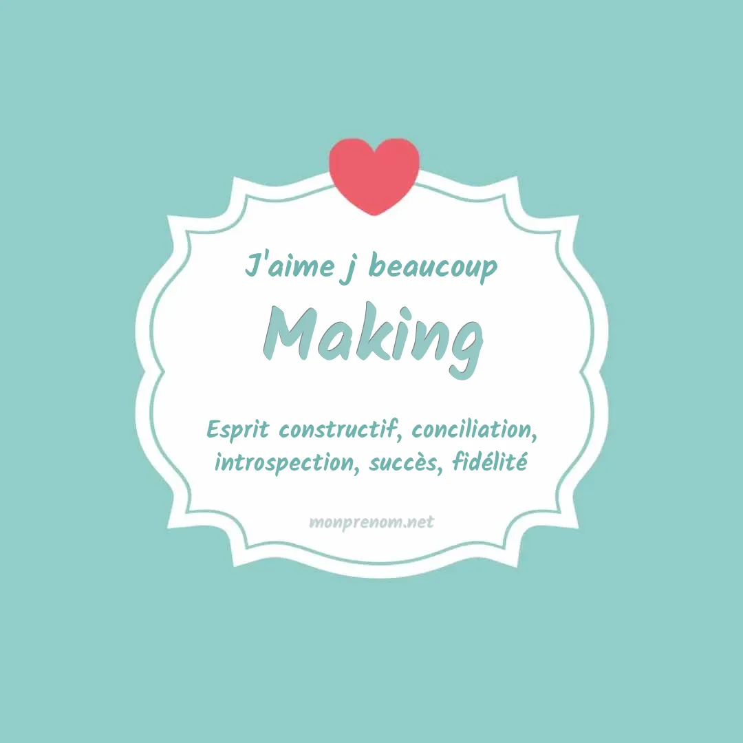 J'aime beaucoup Making