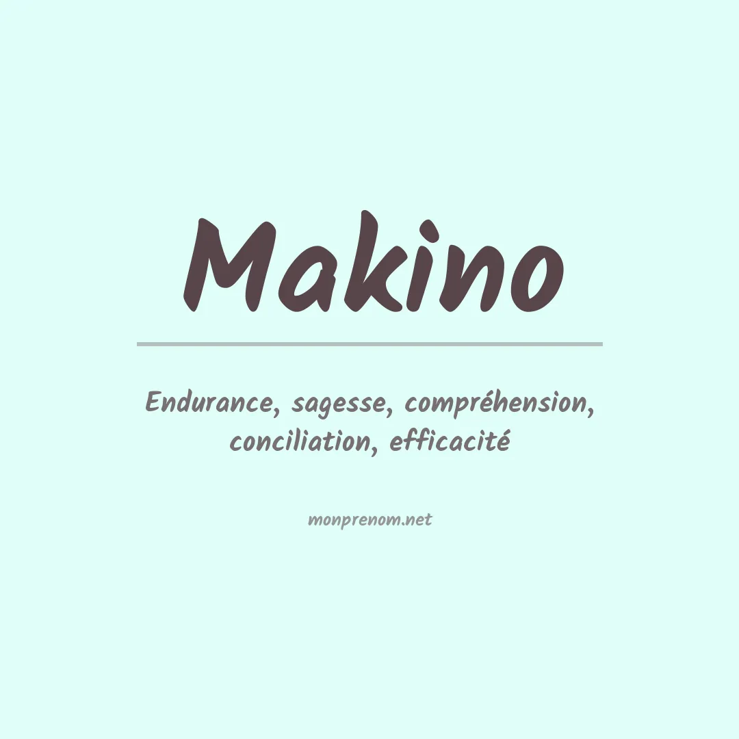 Prénom Makino