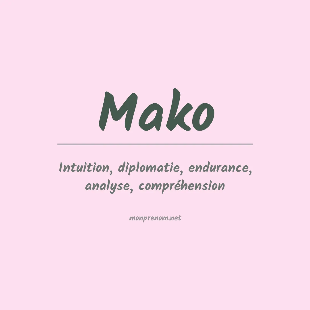 Prénom Mako