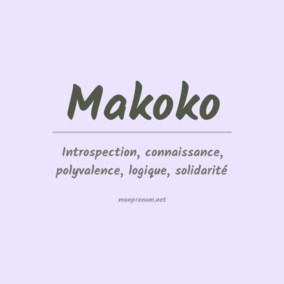Prénom Makoko