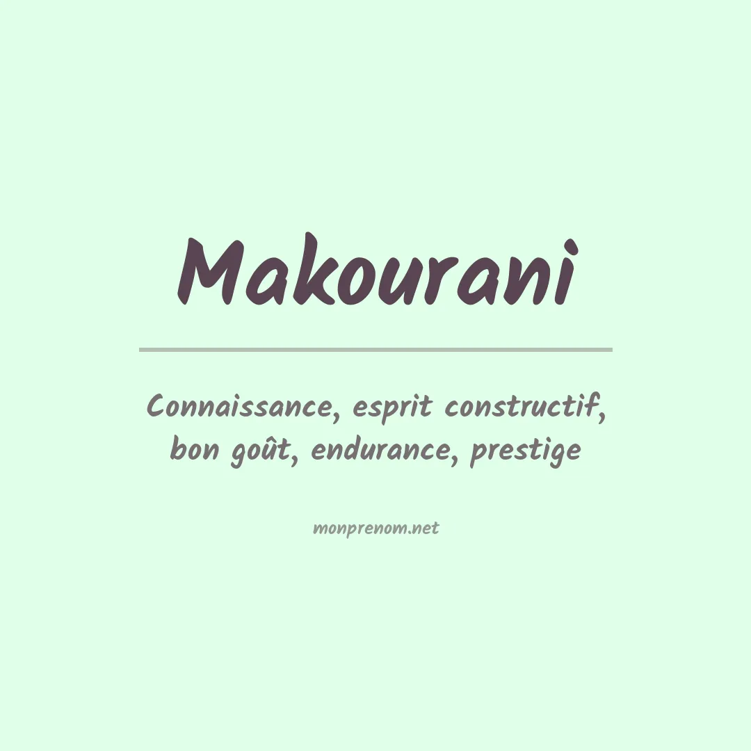 Prénom Makourani