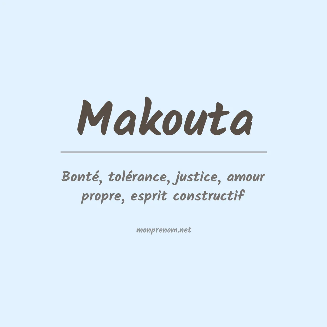 Prénom Makouta