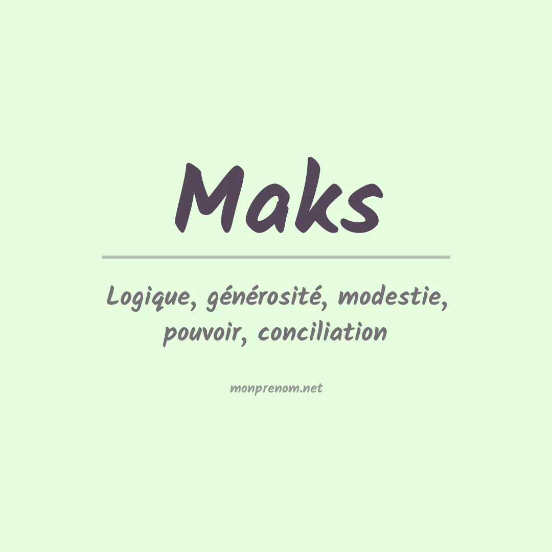 Prénom Maks