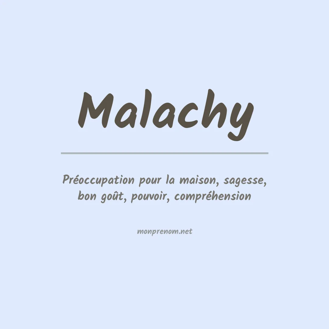Signification du prénom Malachy