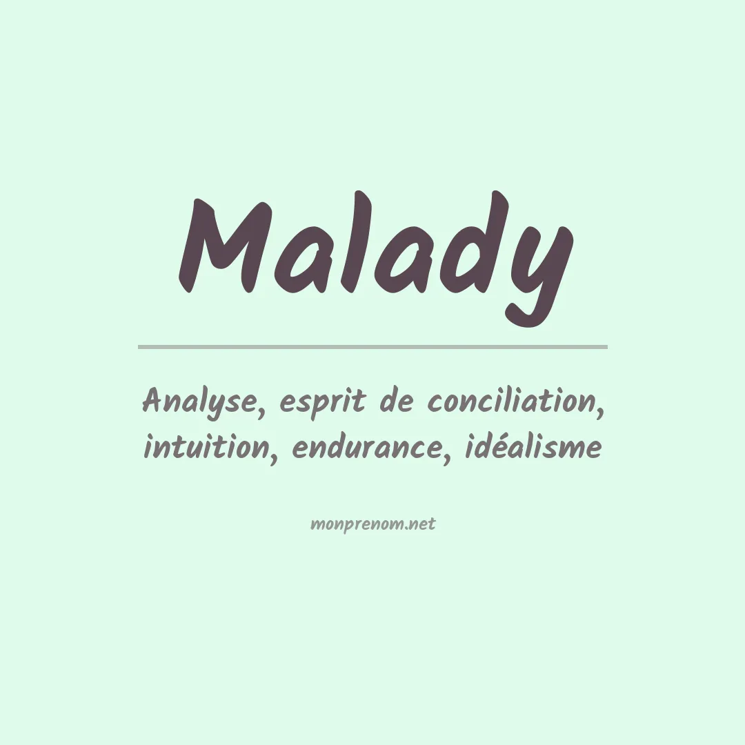 Prénom Malady