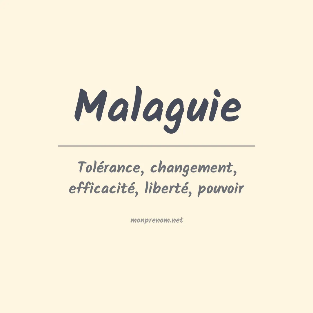 Signification du prénom Malaguie