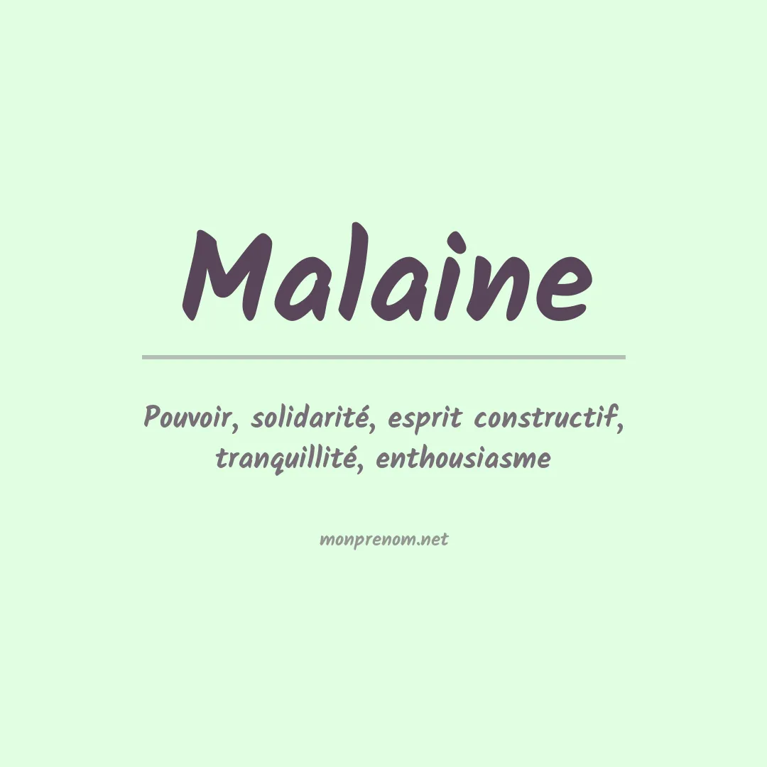 Prénom Malaine