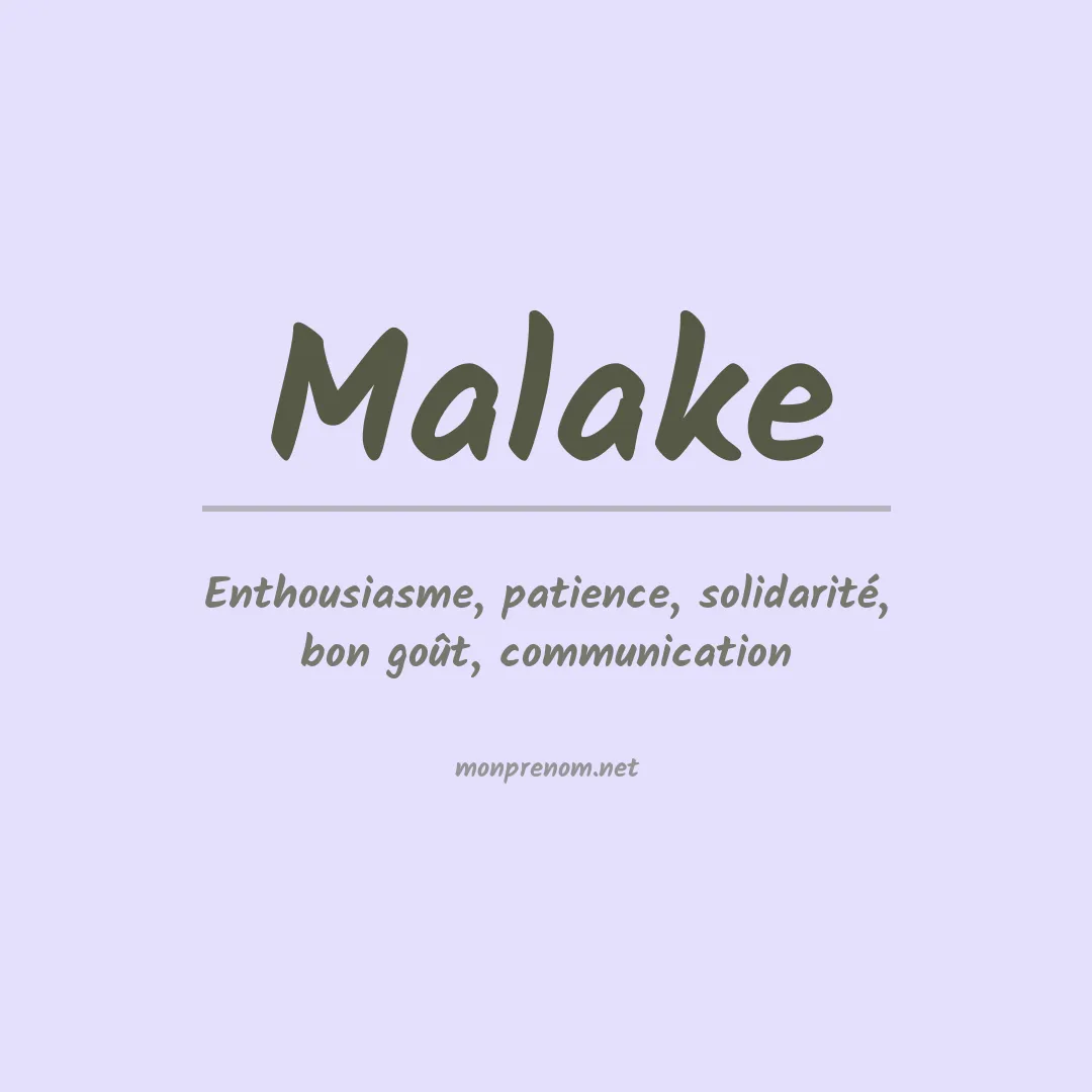 Prénom Malake