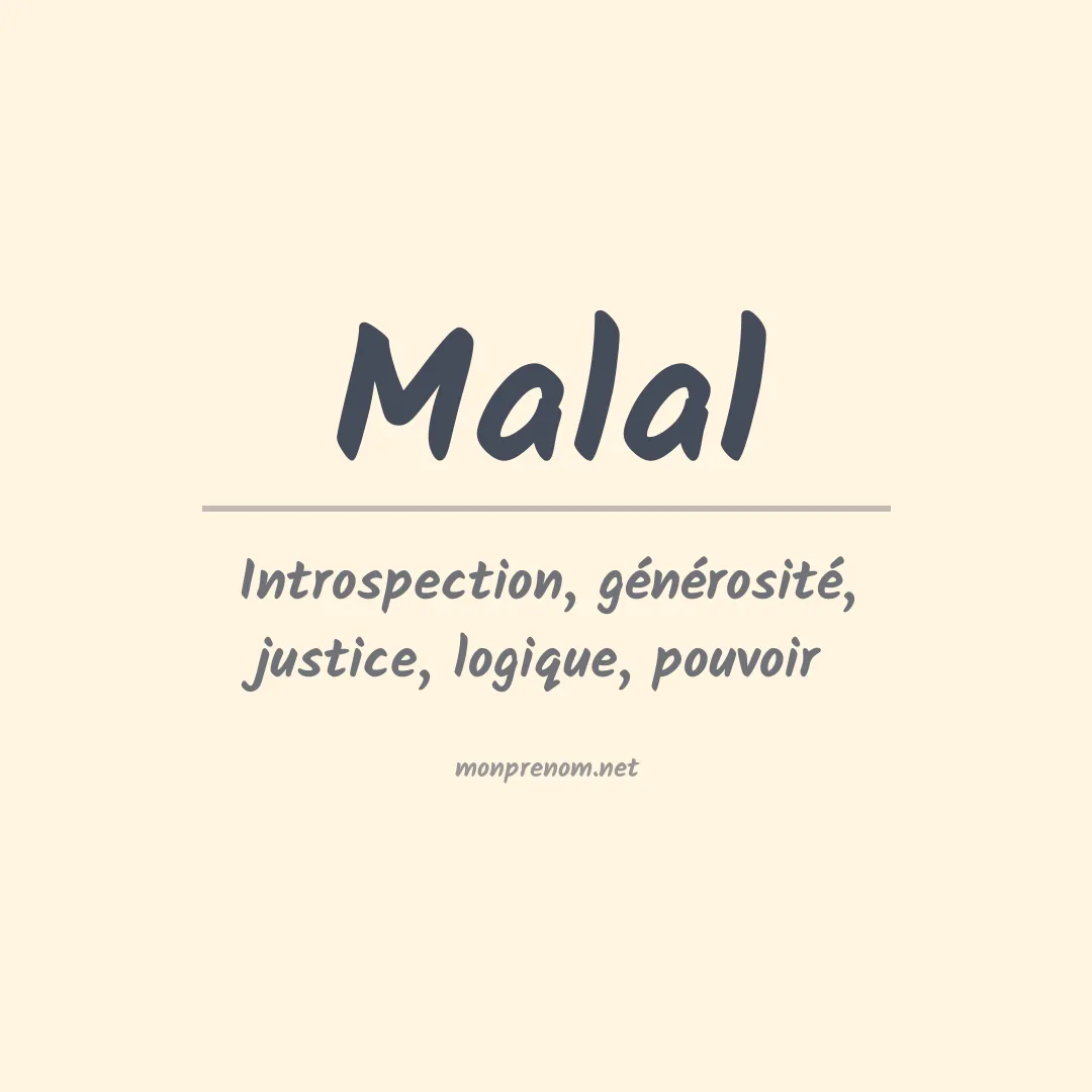 Signification du prénom Malal
