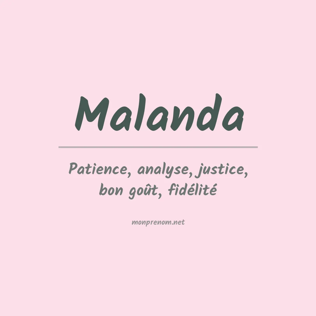 Signification du prénom Malanda