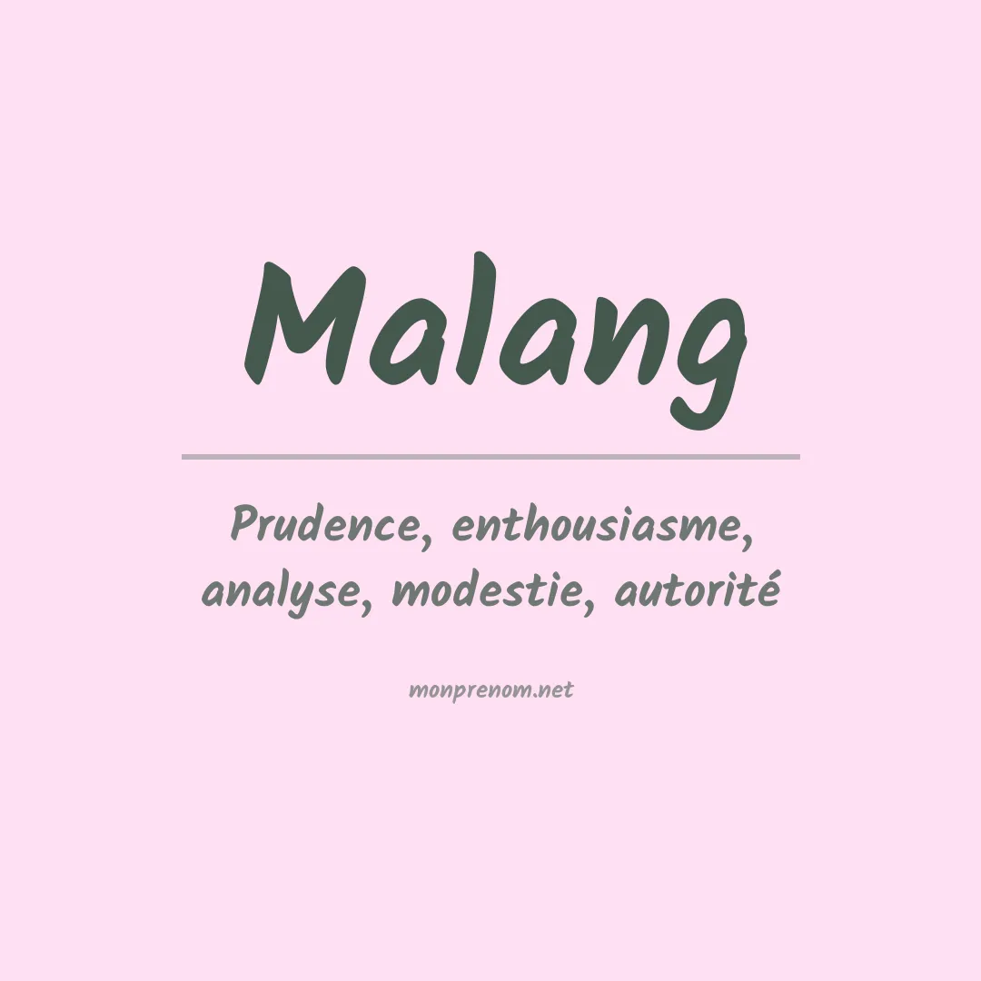 Prénom Malang