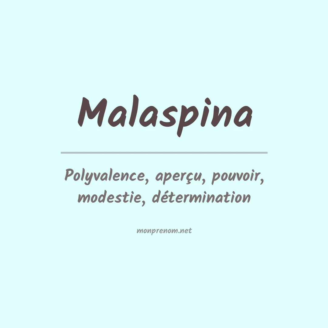 Signification du prénom Malaspina